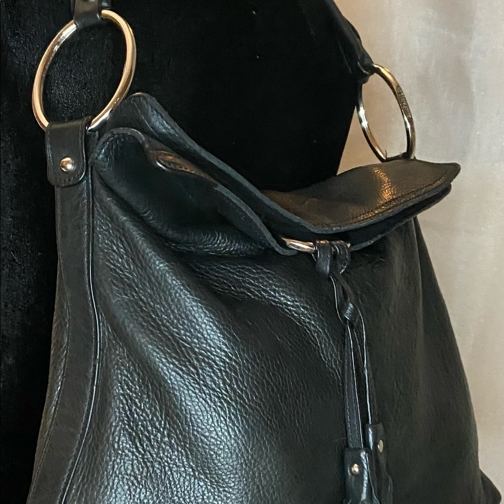Alfani black Genuine Leather Purse Tassels​​​​​​​​​​​​​​​​​​​​​​​​​​​​ - Picture 4 of 12